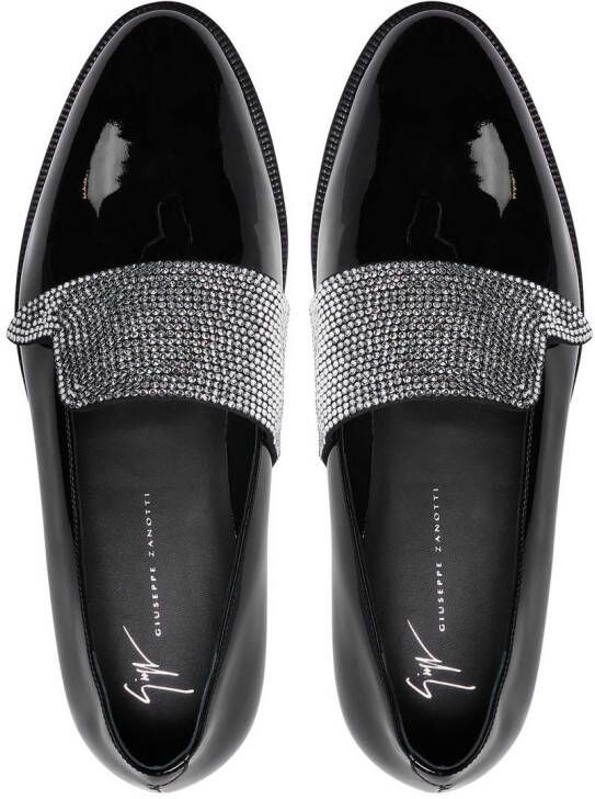 Giuseppe Zanotti Eflamm crystal-embellished loafers Black