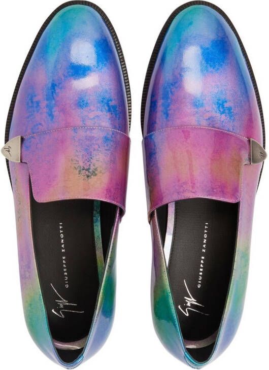 Giuseppe Zanotti Eflamm multicolour-print leather loafers