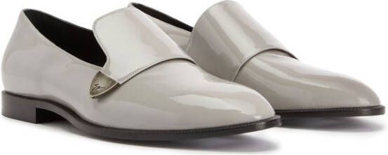Giuseppe Zanotti Eflamm patent-leather loafers Grey