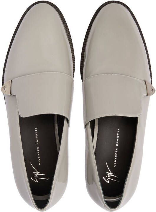 Giuseppe Zanotti Eflamm patent-leather loafers Grey