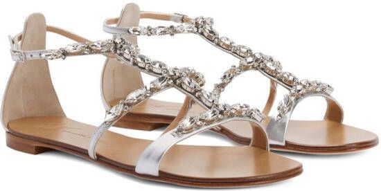 Giuseppe Zanotti Elba open toe sandals Silver