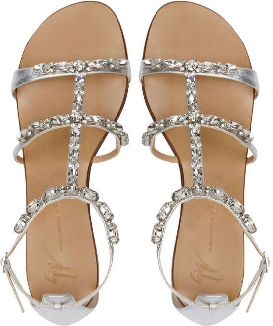 Giuseppe Zanotti Elba open toe sandals Silver