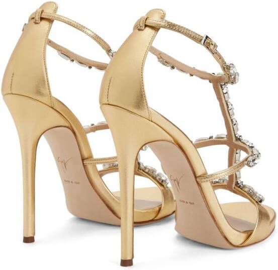 Giuseppe Zanotti Elba rhinestone-embellished sandals Gold