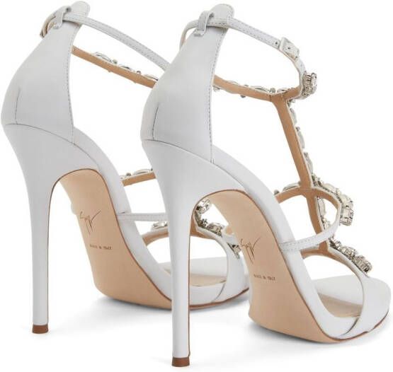Giuseppe Zanotti Elba rhinestone-embellished sandals White
