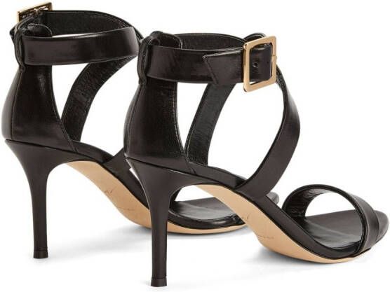 Giuseppe Zanotti Ellie 80mm leather sandals Black