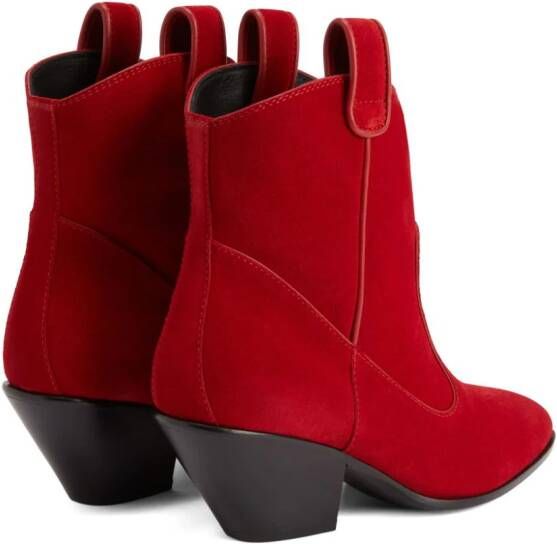 Giuseppe Zanotti Elna 55mm velvet boots Red