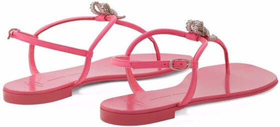 Giuseppe Zanotti embellished thong sandal Pink
