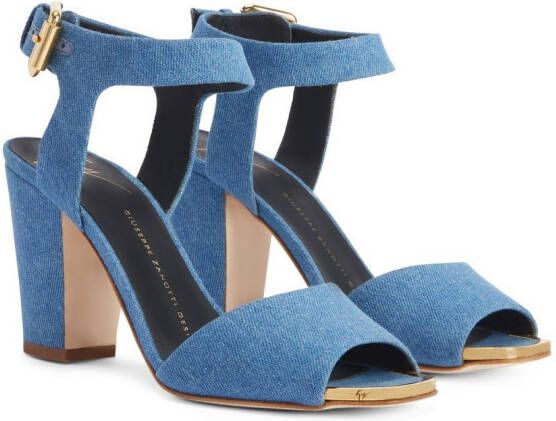 Giuseppe Zanotti Emmanuelle denim 80mm sandals Blue