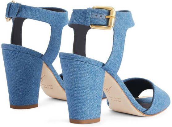 Giuseppe Zanotti Emmanuelle denim 80mm sandals Blue