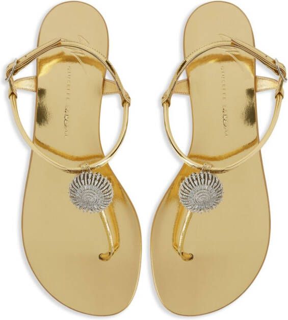 Giuseppe Zanotti Emmy Lou crystal-embellished sandals Gold