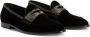 Giuseppe Zanotti Ermy rhinestone-detail velvet loafers Black - Thumbnail 2