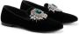 Giuseppe Zanotti Euphemiee crystal-embellished velvet loafers Black - Thumbnail 2