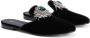 Giuseppe Zanotti Euphemiee crystal-embellished velvet slippers Black - Thumbnail 2
