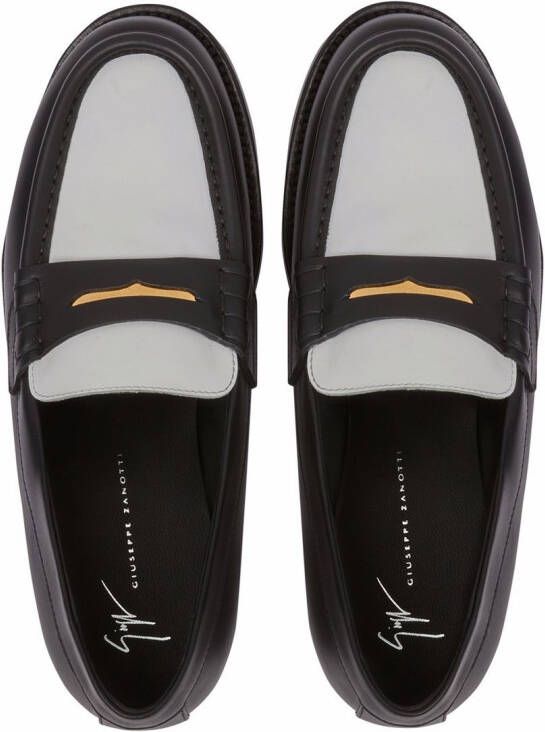 Giuseppe Zanotti Euro colour block loafers Black