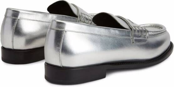 Giuseppe Zanotti Euro penny-slot loafers Silver