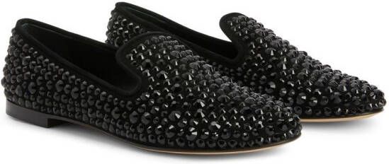 Giuseppe Zanotti Evangelie studded loafers Black