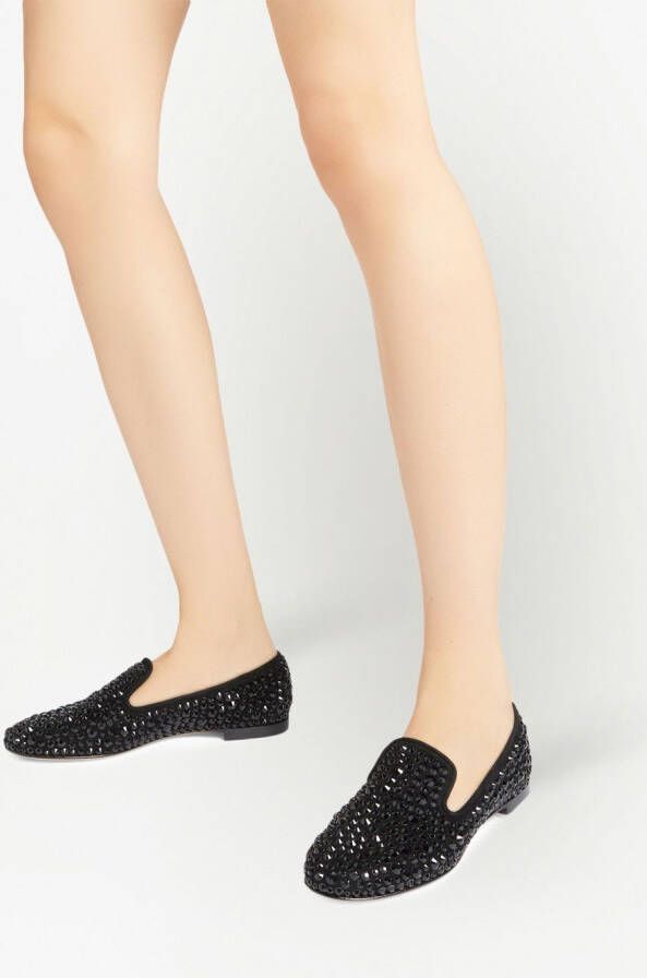 Giuseppe Zanotti Evangelie studded loafers Black