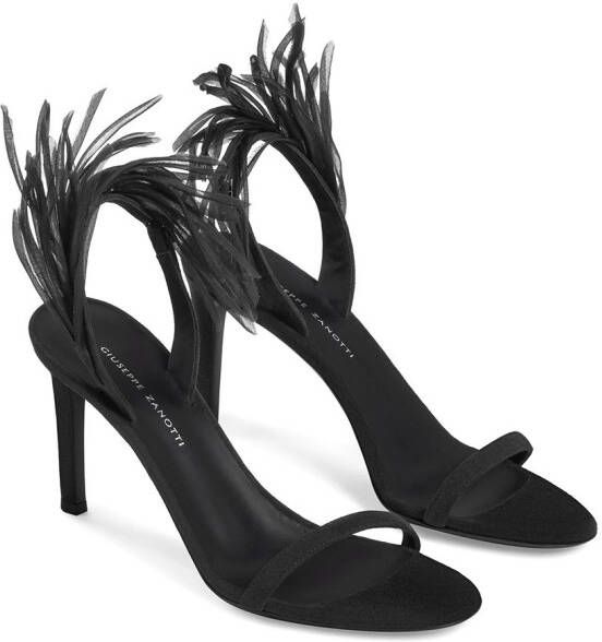 Giuseppe Zanotti Fenice 105 mm sandals Black
