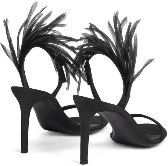 Giuseppe Zanotti Fenice 105 mm sandals Black