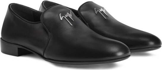 Giuseppe Zanotti Fergus logo-lettering loafer Black