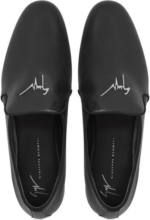 Giuseppe Zanotti Fergus logo-lettering loafer Black