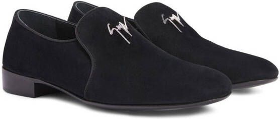 Giuseppe Zanotti Fergus logo-plaque loafers Black