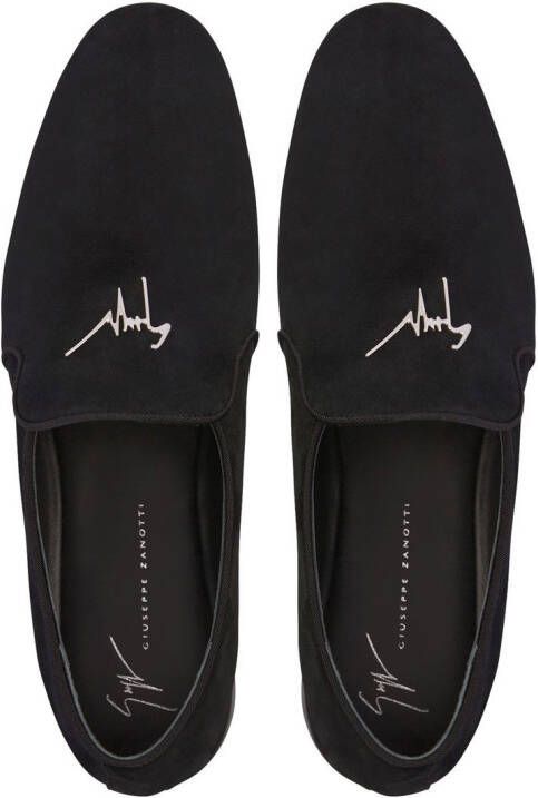 Giuseppe Zanotti Fergus logo-plaque loafers Black