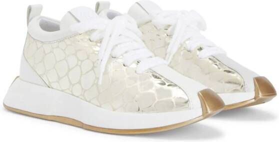Giuseppe Zanotti Ferox crocodile-print sneakers White