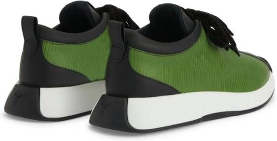 Giuseppe Zanotti Ferox panelled leather sneakers Green