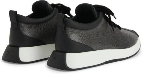 Giuseppe Zanotti Ferox panelled leather sneakers Grey