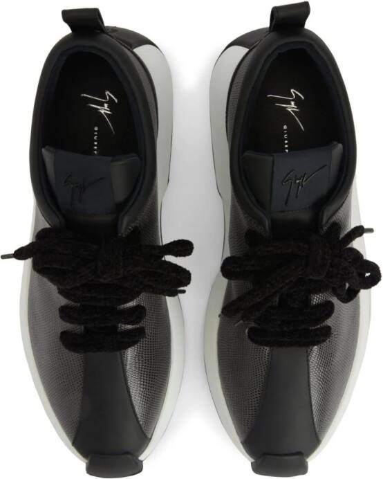 Giuseppe Zanotti Ferox panelled leather sneakers Grey