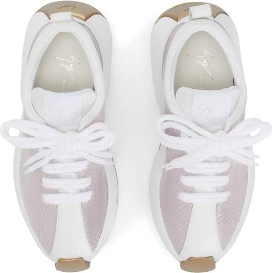 Giuseppe Zanotti Ferox reptile-print leather sneakers White