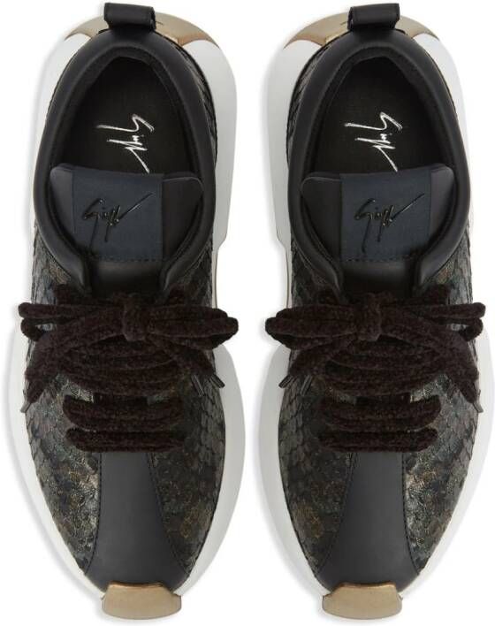 Giuseppe Zanotti Ferox reptile-print sneakers Black