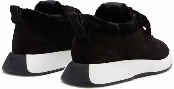Giuseppe Zanotti Ferox shearling-lined leather sneakers Black