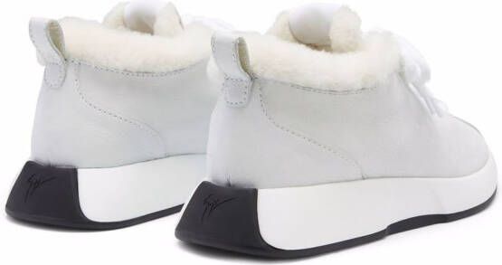 Giuseppe Zanotti Ferox shearling-lined leather sneakers White