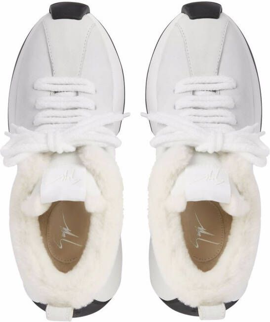 Giuseppe Zanotti Ferox shearling-lined leather sneakers White