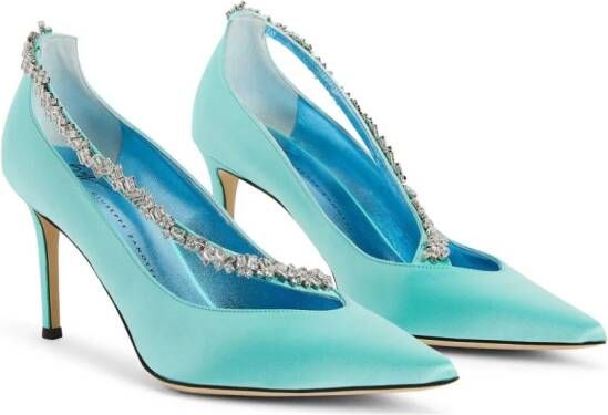Giuseppe Zanotti Filipa Crystal 105mm pumps Blue