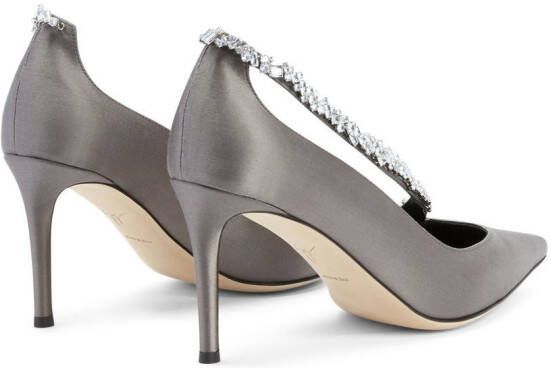 Giuseppe Zanotti Filipa crystal-embellished pumps Grey