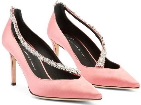 Giuseppe Zanotti Filipa crystal-embellished pumps Pink
