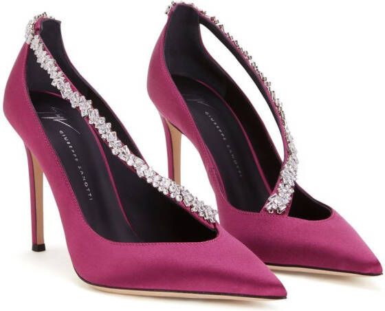 Giuseppe Zanotti Filipa Crystal embellished pumps Pink