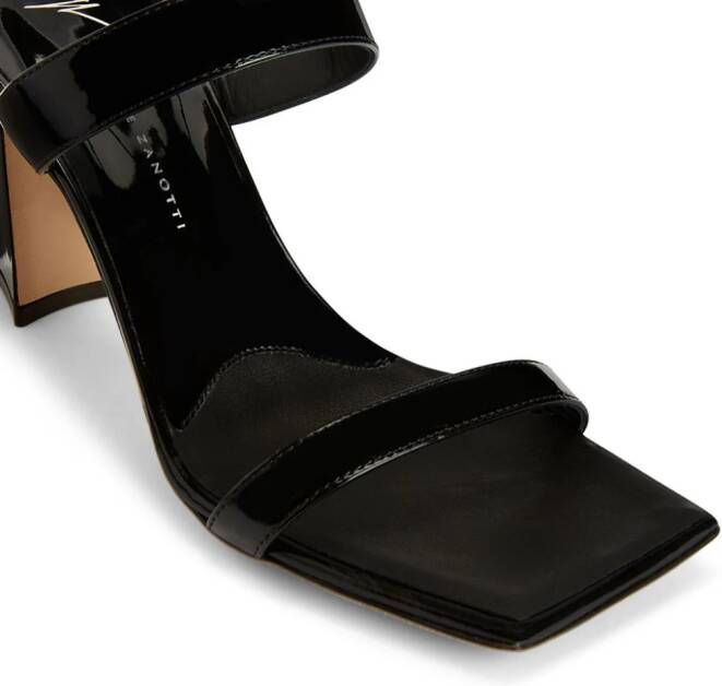 Giuseppe Zanotti Flaminia 85mm square-toe sandals Black