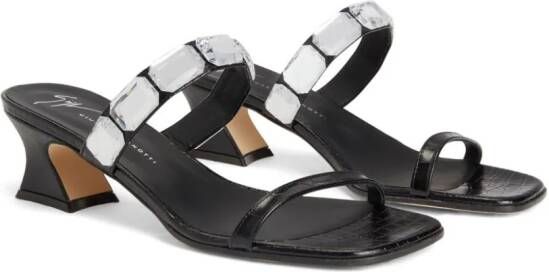 Giuseppe Zanotti Flaminia leather sandals Black