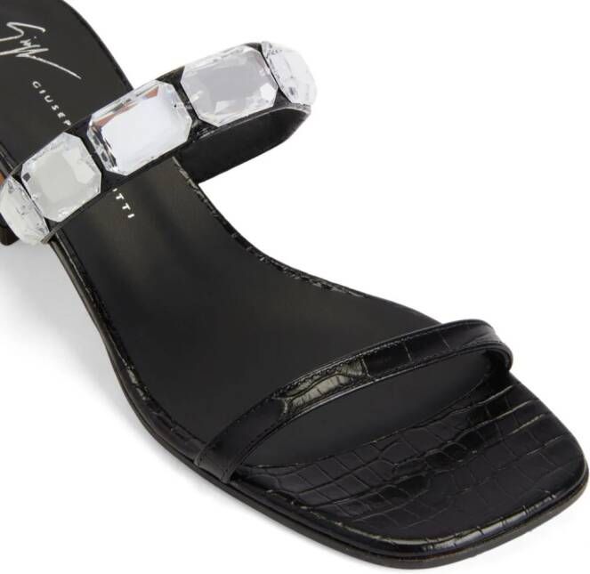 Giuseppe Zanotti Flaminia leather sandals Black