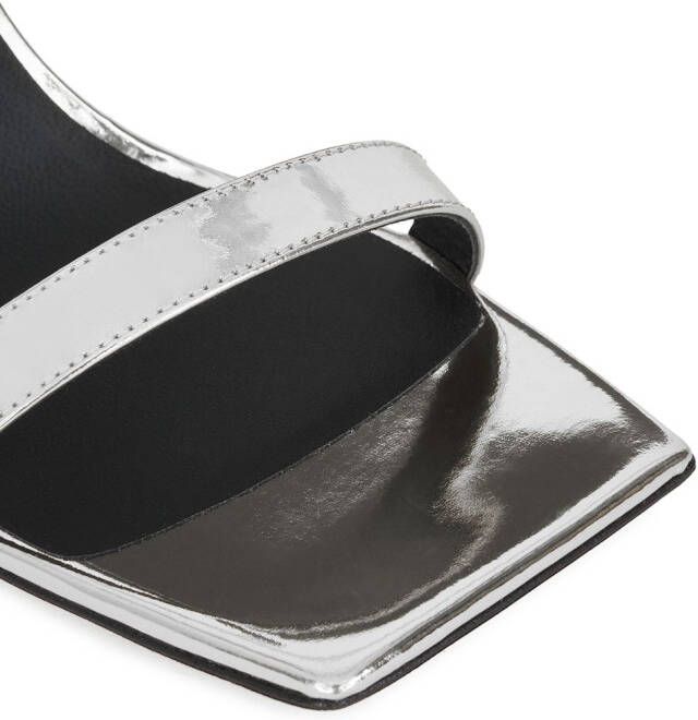 Giuseppe Zanotti Flaminia patent leather sandals Silver