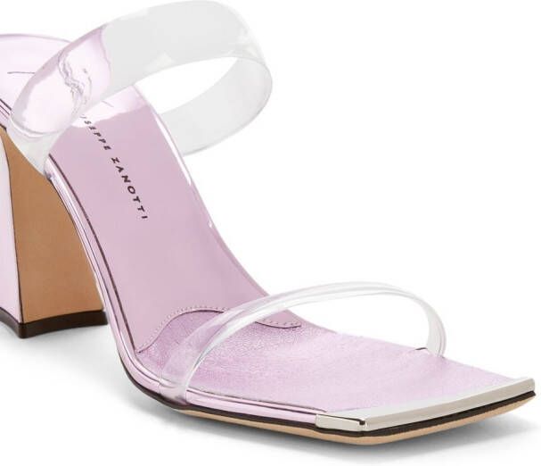 Giuseppe Zanotti Flaminia Plexi 85mm transparent sandals Pink