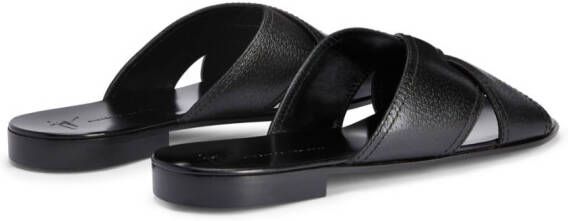 Giuseppe Zanotti Flavio crossed-leather sandals Black