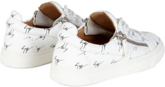 Giuseppe Zanotti Frankie all-over logo print sneakers White