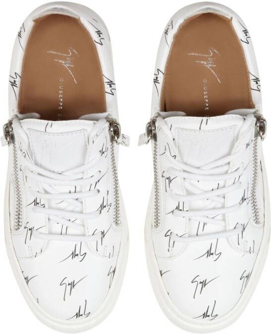 Giuseppe Zanotti Frankie all-over logo print sneakers White