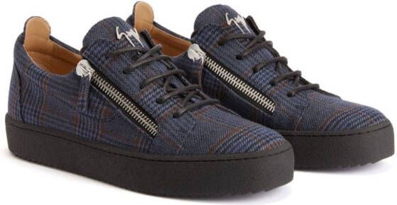 Giuseppe Zanotti Frankie check-pattern sneakers Blue