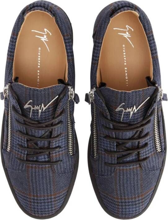 Giuseppe Zanotti Frankie check-pattern sneakers Blue